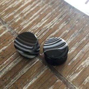 Stone gauges body jewelry